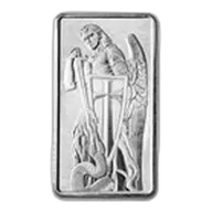 10 oz Silver Bar - Archangel Michael - Scottsdale Mint