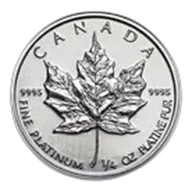 1988 Canada 1/4 oz Platinum Maple Leaf BU