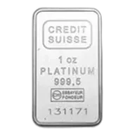 1 oz Platinum Bar - Secondary Market (.999+ Fine)