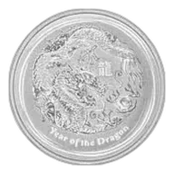 2012 0.5 oz Silver Coin Lunar Year of the Dragon Perth Mint Bullion