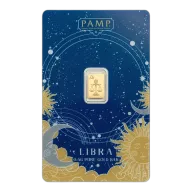 1/2 gram Gold Bar - PAMP Suisse Zodiacs - Libra
