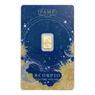 1/2 gram Gold Bar - PAMP Suisse Zodiacs - Scorpio