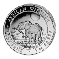 1 oz Somalia Silver Elephant Coin