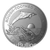 1 oz 99.9% Silver Rough-Toothed Dolphin Coin 2023
