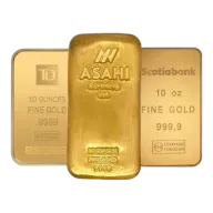 10 oz Gold Bar(Circulated) - Assorted Brands