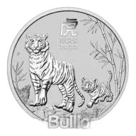 1/2 oz 99.9% Silver Lunar Tiger Coin 2022