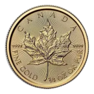 2026 1/4 oz Canadian .9999 Fine Gold Maple Leaf Coin BU