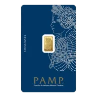 1 gram Gold Bar - PAMP Suisse Lady Fortuna Veriscan In Assay