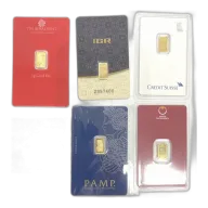 1 gram .9999 Fine Gold Bar - Brand Name With Assay Card - Our Choice of Mix Mints