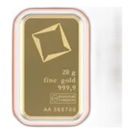 Gold Bar Valcambi 20 g Gold