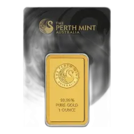 1 oz Perth Mint Gold Bar (w/ Assay)