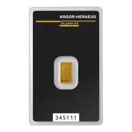 1 Gram Argor-Heraeus Gold Bar (w/ Assay)