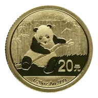 1/20 oz Chinese Gold Panda Coin (Random Year, Varied Condition)