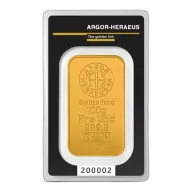 100 Gram Argor-Heraeus Gold Bar (w/ Assay)