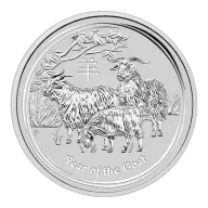 Pre-Owned 2015 Australian Lunar Goat 1/2oz Silver Coin - VAT Free