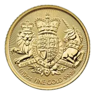 Pre-Owned UK Royal Arms 1/10oz Gold Coin - Mixed Dates