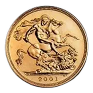 2001 Great Britain Gold Sovereign BU