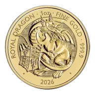 2026 1 oz United Kingdom Tudor Beasts "The Royal Dragon" Gold Bullion Coin