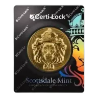 1 oz Scottsdale Mint Gold Lion Stacker Round