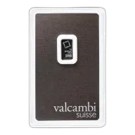1 gram Platinum Bar - Valcambi (Carded)