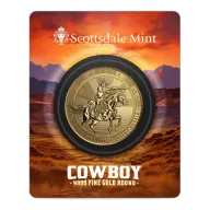 Scottsdale Mint 1oz Gold Rifleman Cowboy Round