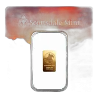 Scottsdale Mint 1/100th oz Gold Rifleman Cowboy Bar