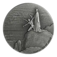 2018 2 oz Temptation of Jesus Biblical Silver Coin Series