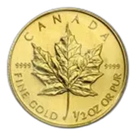 2002 Canada 1/2 oz Gold Maple Leaf BU