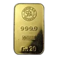 20 gram Gold Bar - Argor S.A. Chiasso