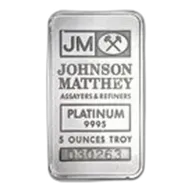 5 oz Platinum Bar - Johnson Matthey
