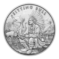 1 Oz Sitting Bull .999 Fine Silver Round (New)