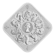 10 oz Great Britain Queen's Beasts Completer .9999 Silver BU Bar