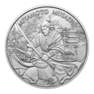 1 Troy oz Miyamoto Musashi Design .999 Fine Silver Round