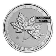 Canada 2 Oz Silver Twin Maple Leaf (Random Year)