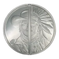Elemetal 1 Oz Silver Western Warrior Divisible Round (New)