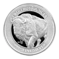 MintID 2 oz Silver Round Buffalo Design (BU, AES-128 Encrypted)