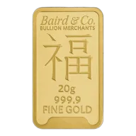 20g Gold Bar Minted Lunar Year Of The Dragon 9999