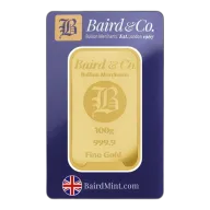 100g Gold Bar Minted 9999