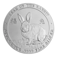 1oz Silver Rounds Rabbit 999