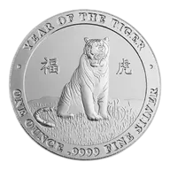 1oz Silver Round Lunar Tiger 9999