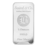 5oz Silver Bar Minted 999