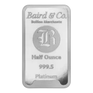 1/2oz Platinum Bar Minted 9995