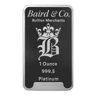 1oz Platinum Bar Minted Queens Platinum Jubilee 9995