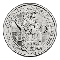 1oz Platinum Queen's Beast Lion of England UK