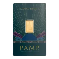 2.5g Lady of Liberty Gold Bar | PAMP Suisse