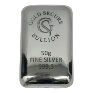 50g Goldsecure Cast Silver Bar 999.5