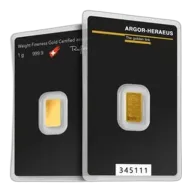 1g Argor-Heraeus Gold Minted Bar