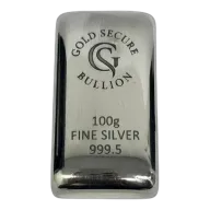 100g Goldsecure Cast Silver Bar 999.5