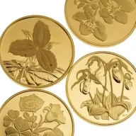 RCM $350 Provincial Floral Gold Coin (.99999), 1.223 oz - Misc Dated (1998 - 2003)