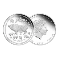 1 oz Perth Mint 2019 Year of the Pig Silver Coin
